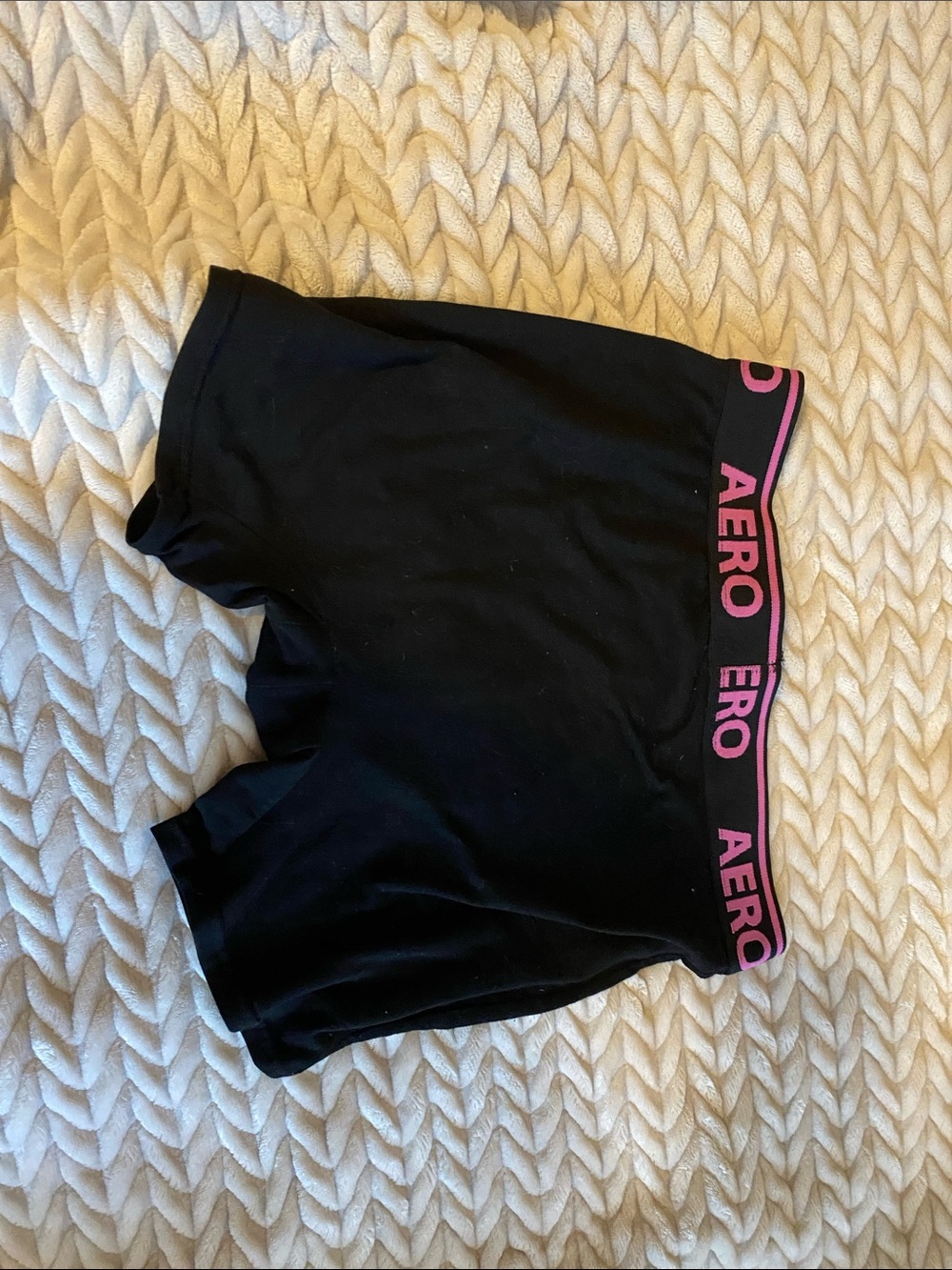 Aeropostale Black Briefs with Pink Waistband Detail